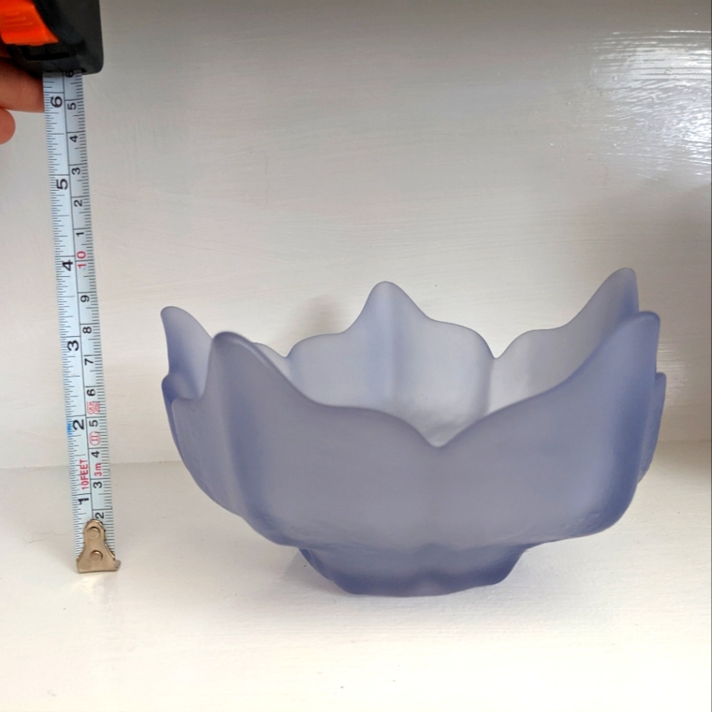 Vintage Viking Glass Lotus Bowl – Amethyst Purple | Minor Flaw